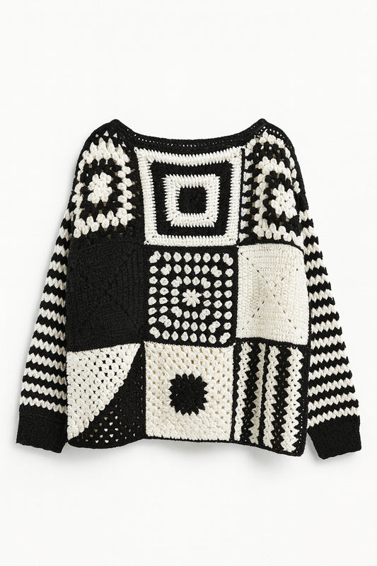 Crochet blanco y negro