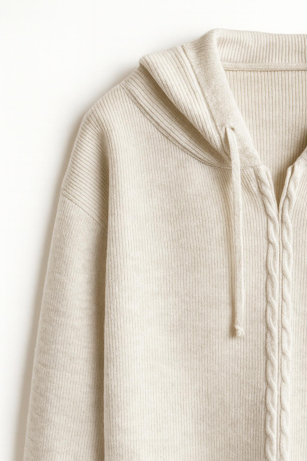 Hoodie de punto doble cierre