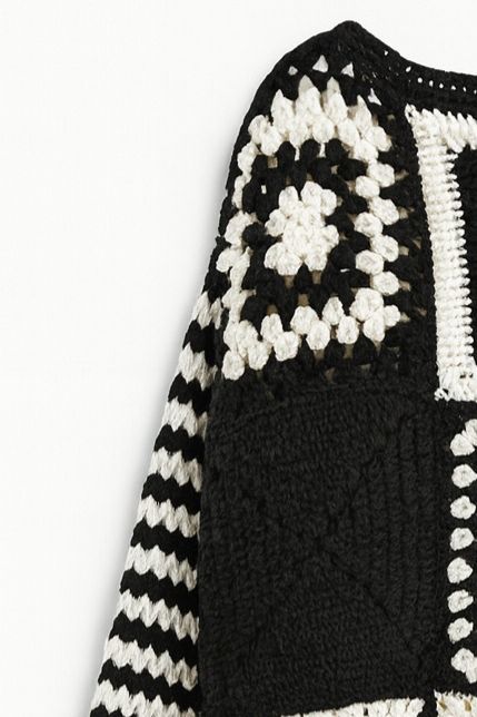 Crochet blanco y negro